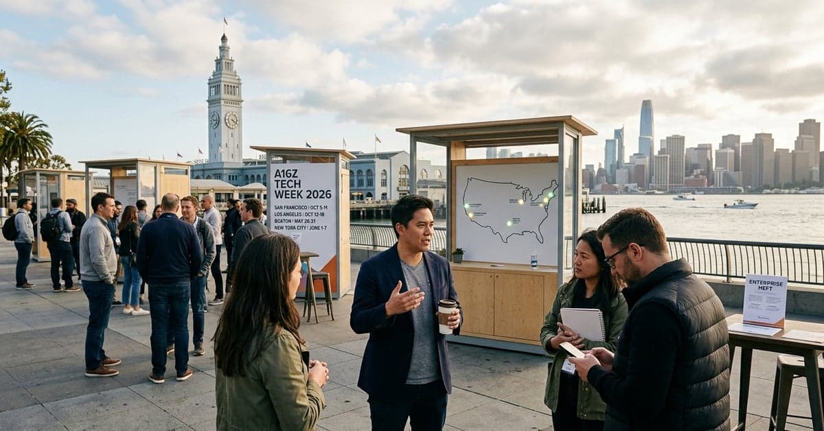 a16z Tech Week 2026 sets dates, adds enterprise heft