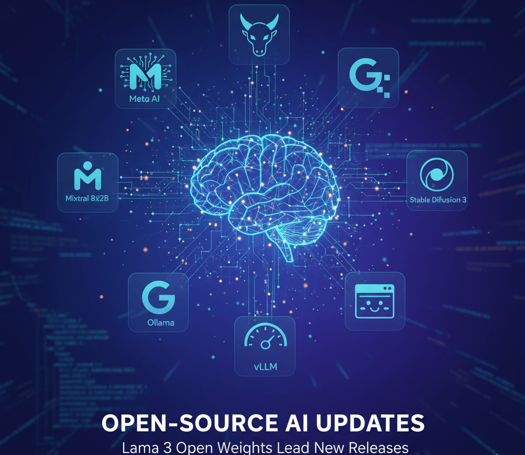 Llama 3 open weights lead new open-source AI updates